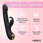 Viberoz - VB-033 - DreamLust Thrusting Rabbit Vibrator – 9 Thrusting Modes, Dual Stimulation & Rechargeable