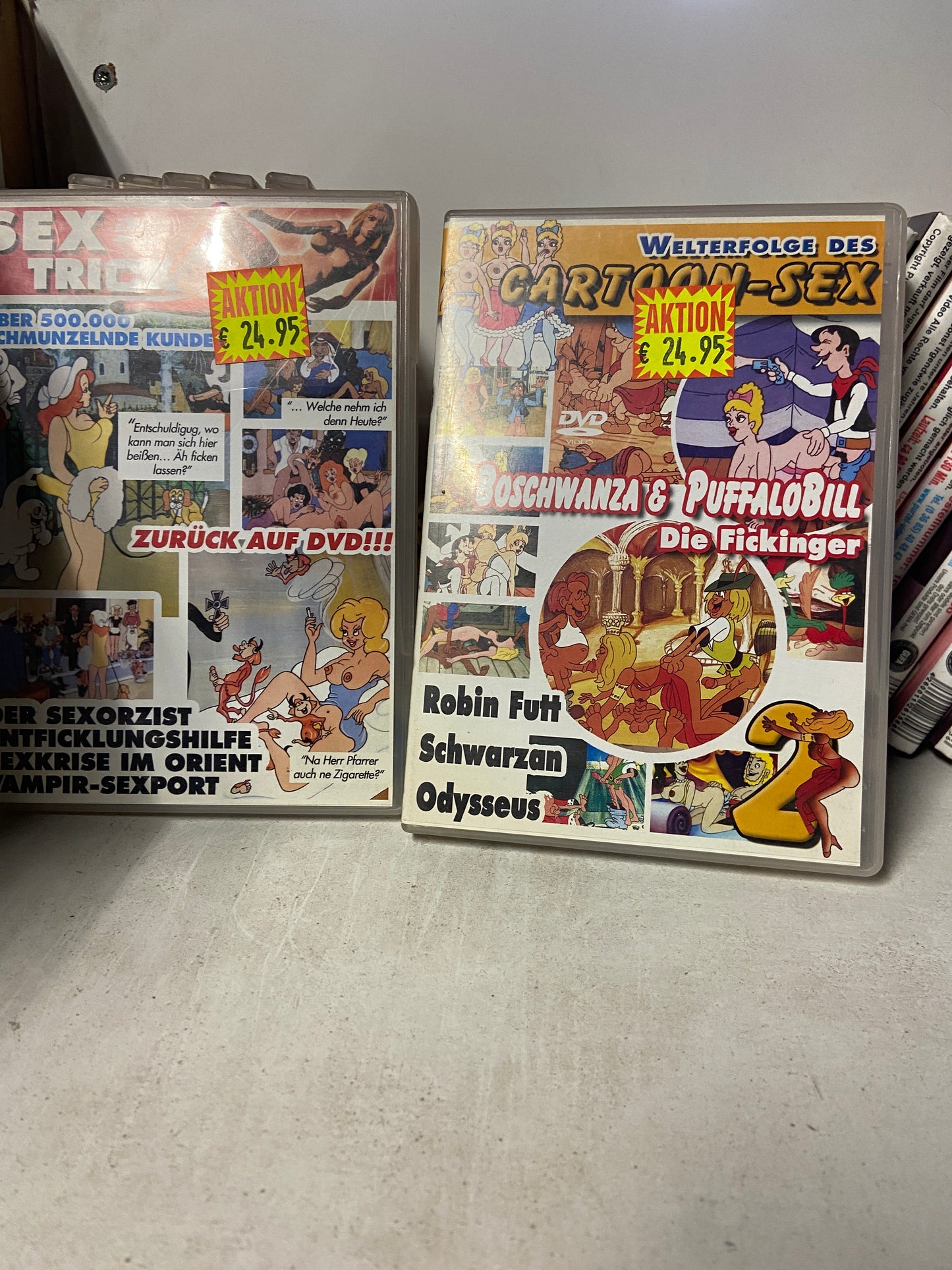 Dvd Sex Cartoon Unique 2 Titles with price sticker - return from shop