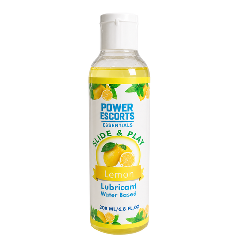 Power Escorts - DR09 -  Lemon Water-Based Lubricant 200ml – Slide & Play Personal Lube