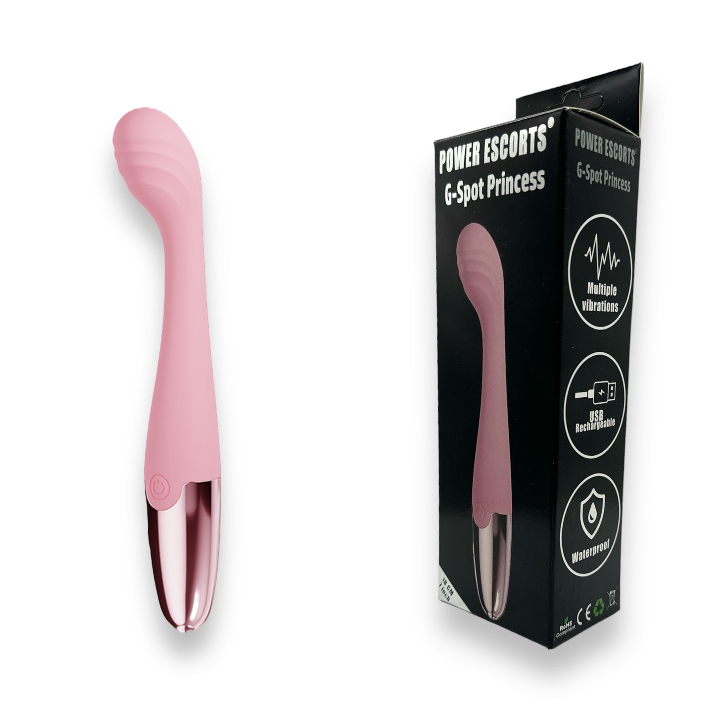 Power Escorts - BR316 Pink - G Spot Princess Bendable Vibrator  - 18 Cm / 7 Inch Silicone