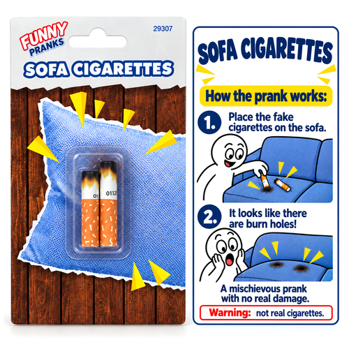 Funny Pranks - FT111 - Sofa Cigarettes – Fake Burn Mark Practical Joke