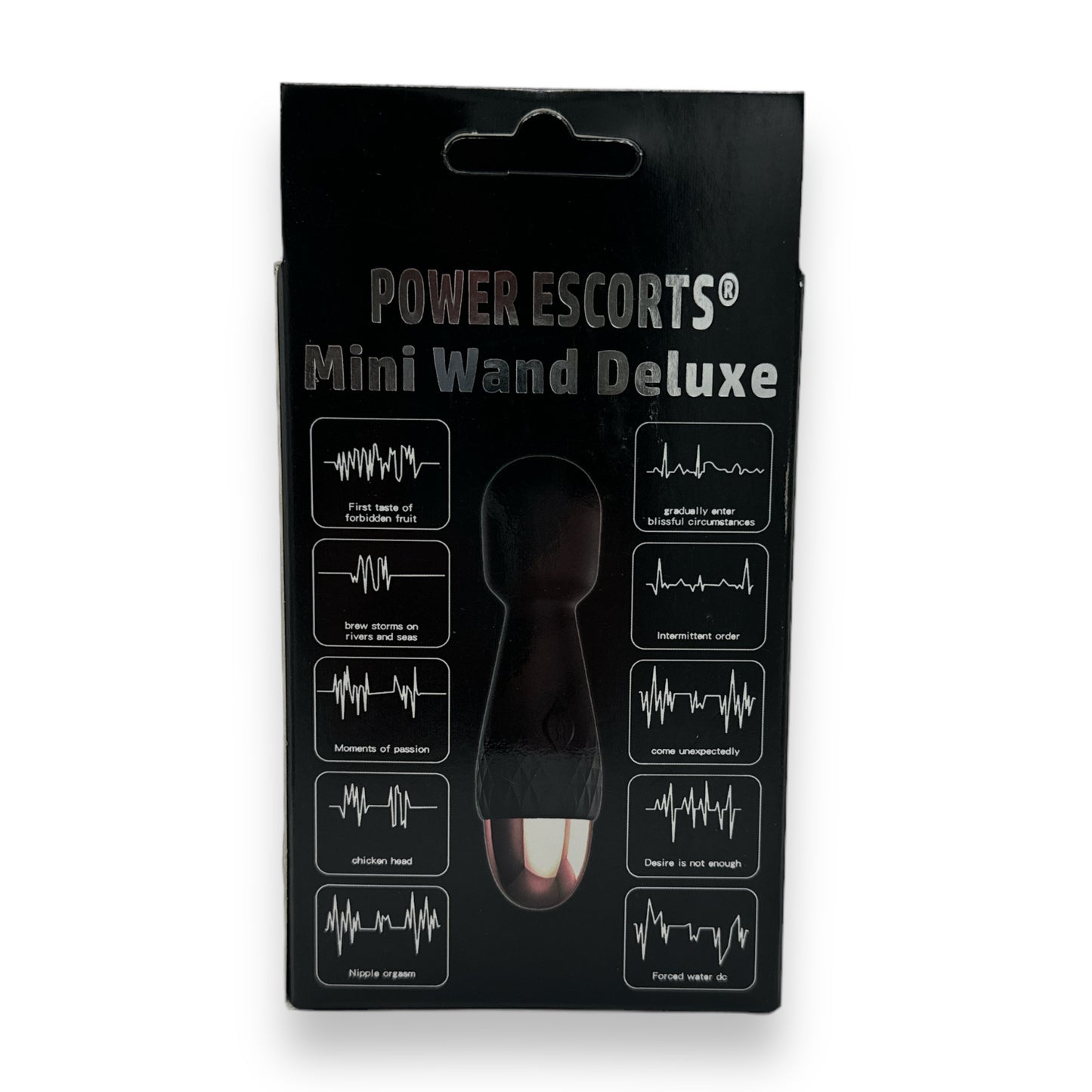 Power Escorts - BR315 - Mini Wand De Luxe - Black - 11,6 Cm / 4.5 Inch Silicone Wand Massager