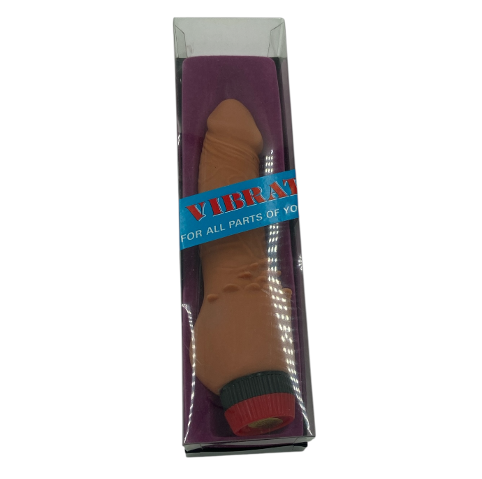Realistic Flesh Fat Vibrator With Ribbles – 18 cm - Battery Operated - Club