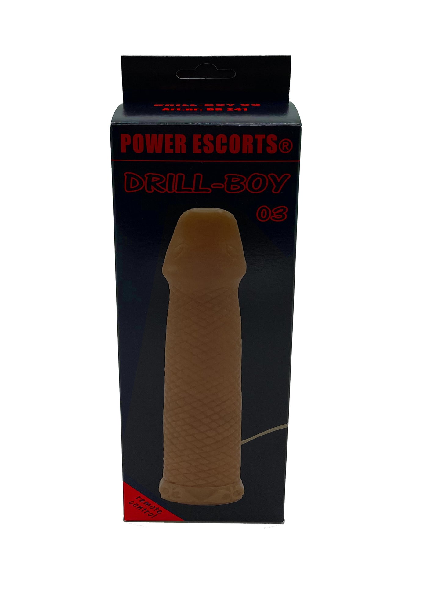 Power Escort - BR241 - Drill-Boy 03 - Realistic Vibrator - Wired Remote Control - 20cm