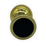 Power Escorts - BR211 Mblack - Diamond King Gold Anal Plug Medium Black Stone - Diameter 3.5 cm - Length 8.5 cm