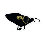 Power Escorts - BR211 Sblack - Diamond King Gold Anal Small Plug With Black Stone - Diameter 2.7 cm - Length 7 cm