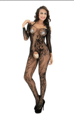 Body Pleasure - White Lingerie Set - Stockings - No Colourbox - In Plastic Bag - Tl606