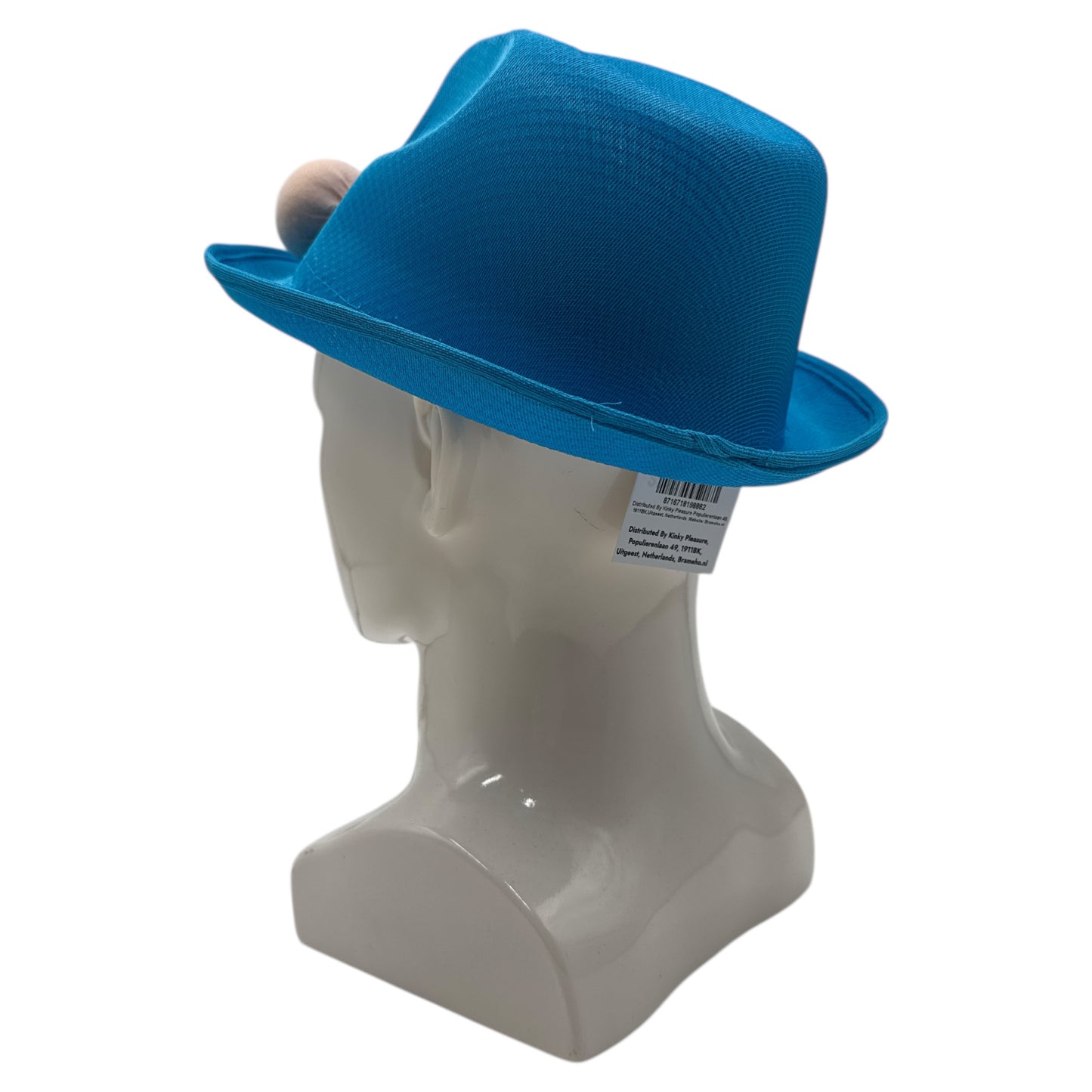 Kinky Pleasure - DS068 - Boobie Party Hat – Blue Fedora with Plush Breasts