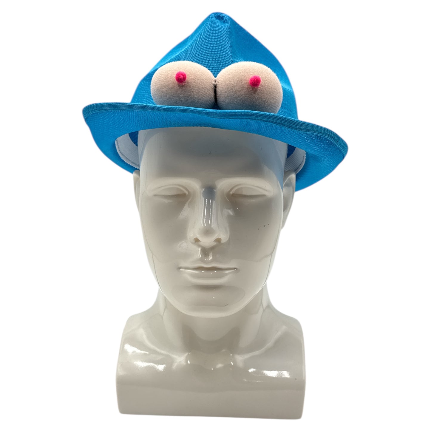 Kinky Pleasure - DS068 - Boobie Party Hat – Blue Fedora with Plush Breasts