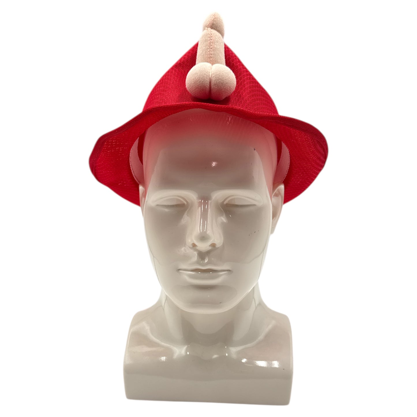 Kinky Pleasure - DS067 - Penis Party Hat – Red Fedora with Plush Willy