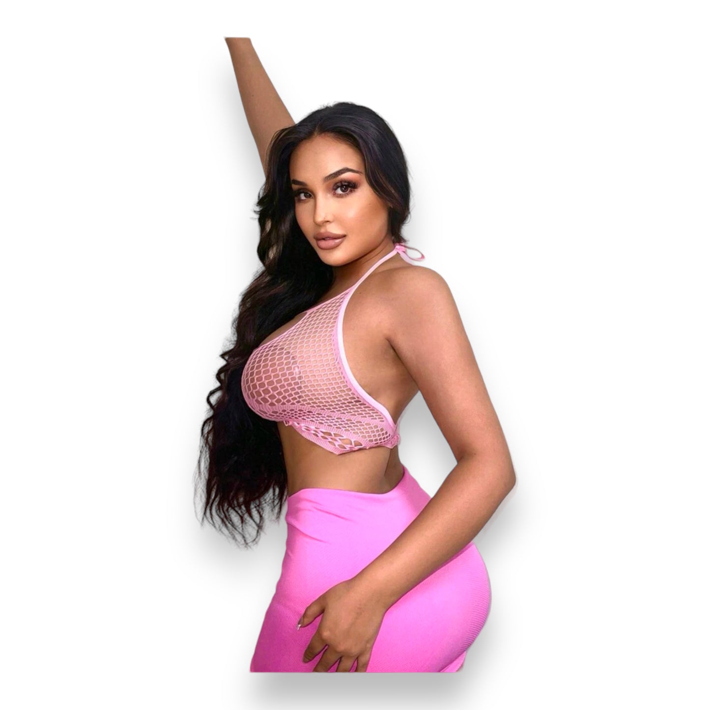 Kinky Pleasure - S012 - Sexy Lingerie TOP - Pink - ONE SIZE FITS MOST - BULK