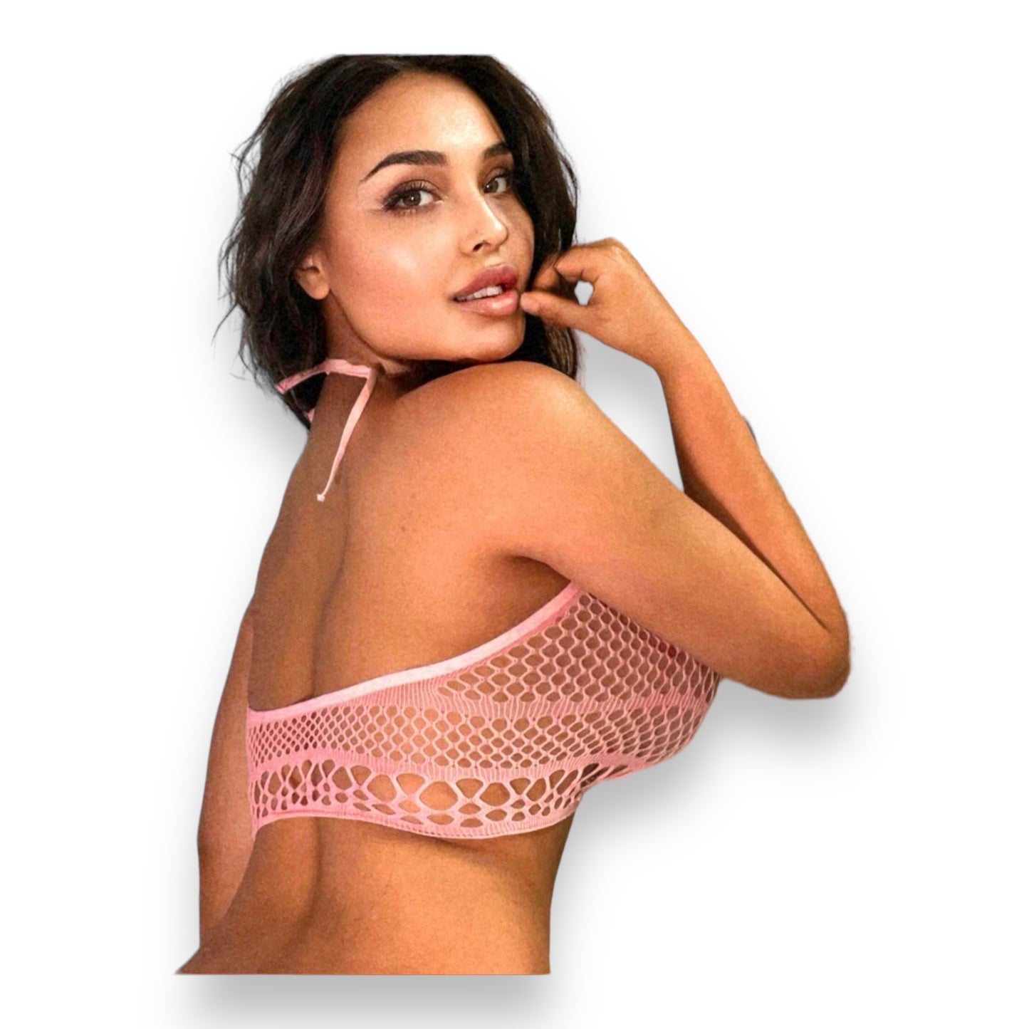 Kinky Pleasure - S012 - Sexy Lingerie TOP - Pink - ONE SIZE FITS MOST - BULK