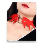Kinky Pleasure - S010 - Choker - Heart With Red Wings