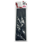 Kinky Pleasure - PK006 - Straws Paper Black- 220x6mm - 10-Pack