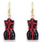 Kinky Pleasure - T007 - Earrings - Sexy Woman Shaped Body (Bondage Girl)