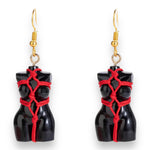 Kinky Pleasure - T007 - Earrings - Sexy Woman Shaped Body (Bondage Girl)