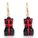 Kinky Pleasure - T007 - Earrings - Sexy Woman Shaped Body (Bondage Girl)