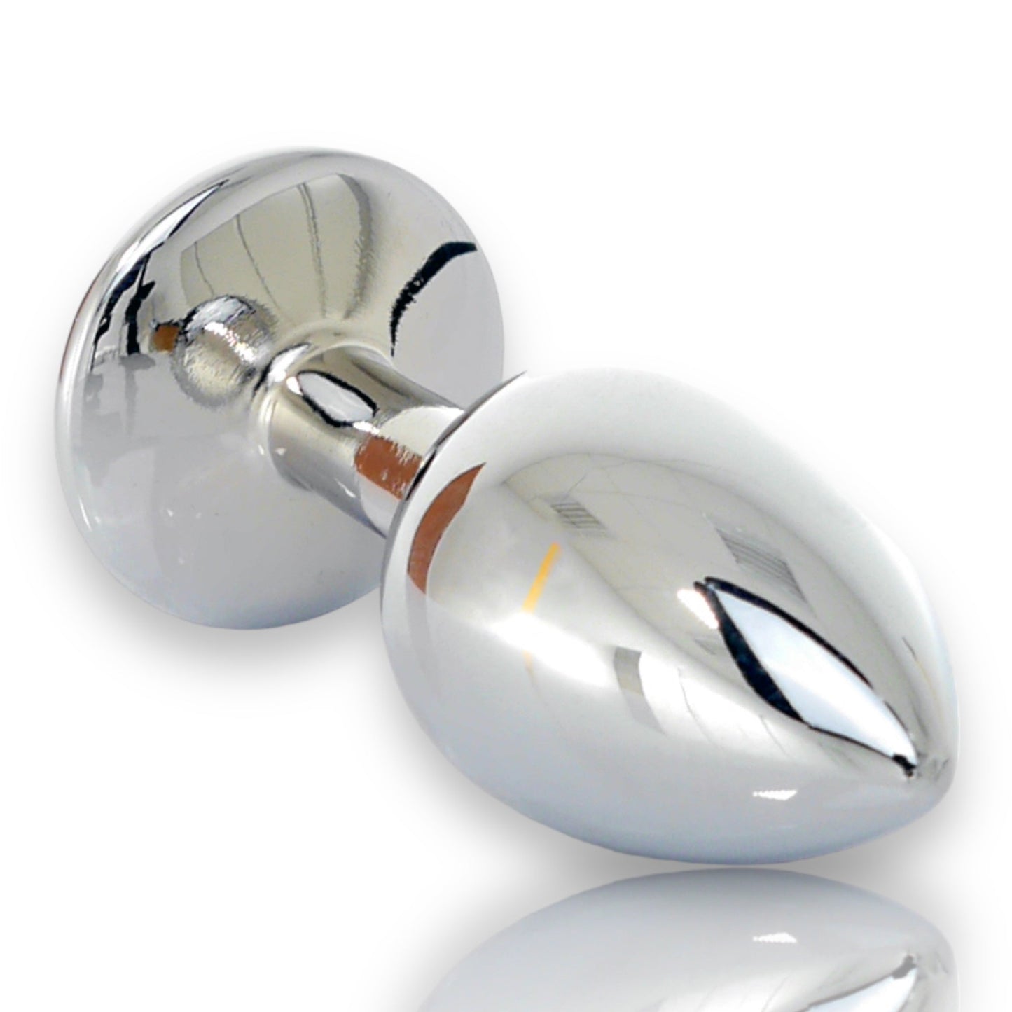 Bossoftoys - Silver Plug - Diamond Stone - Length 7 cm - Dia 2,7 cm - 4 Colours