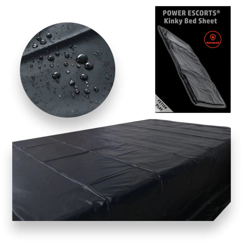 Power Escorts - BR190 - Kinky Bed Sheet - Dark Brown & Black