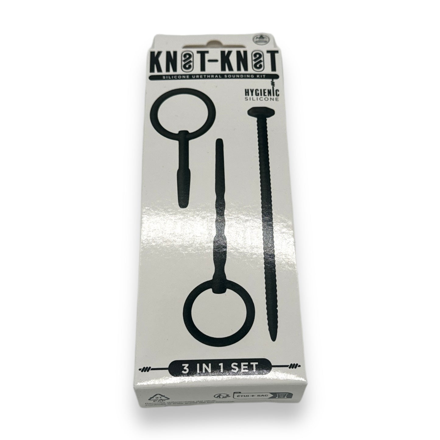 Trendy Deals - TD 27180 - Knot Knot Silicone Plug 3  IN 1 Pack Urethral Set