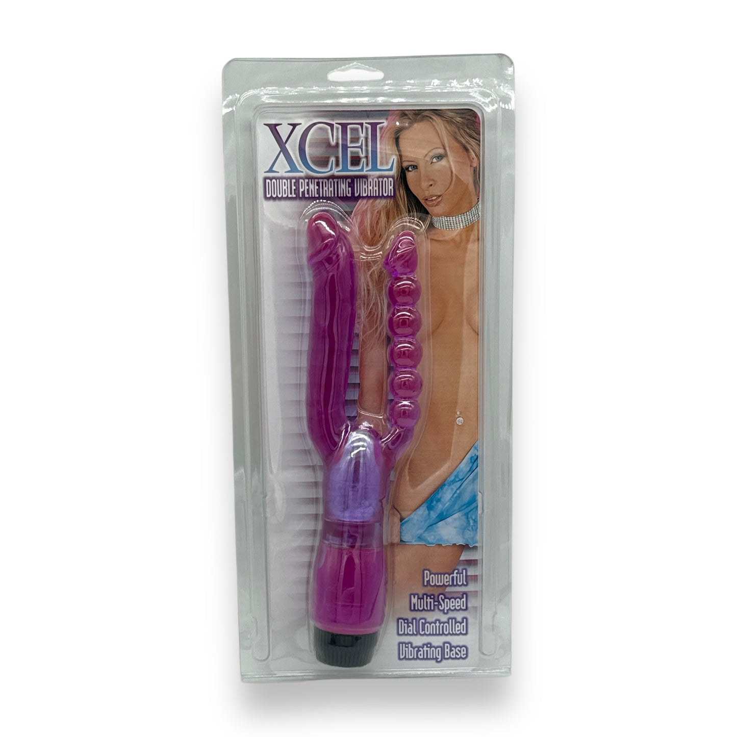 Trendy Deals - TD13177 - Excel Double Penetrating Vibrator - Purple - Strong Blister