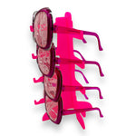 Kinky Pleasure - FT007 - Oversized Glasses with Lace Detailing - Vivacious Pink