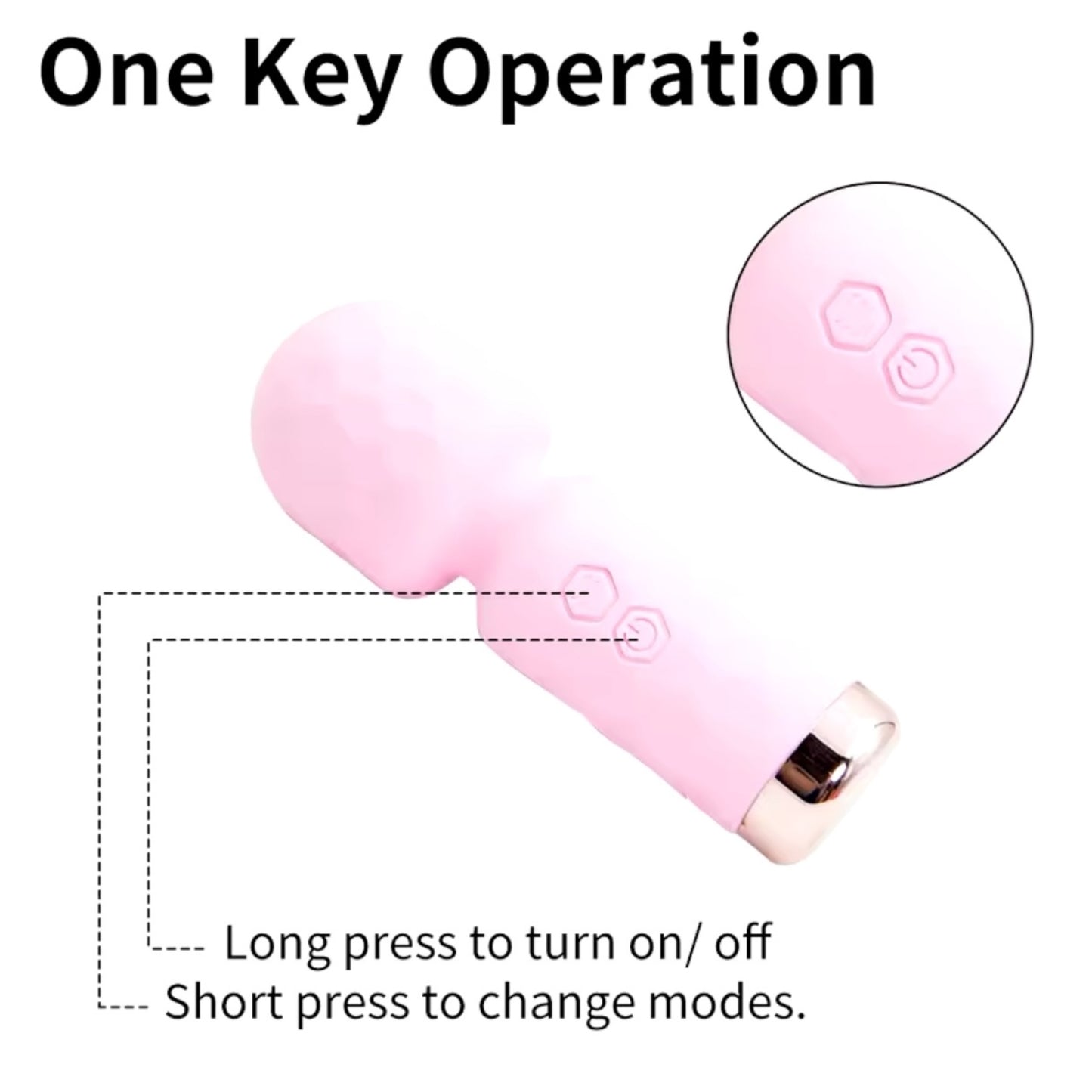 Trendy Deals - TD27237 - Super Smart AV Mini Wand Vibrator 11,5 CM Pink Usb