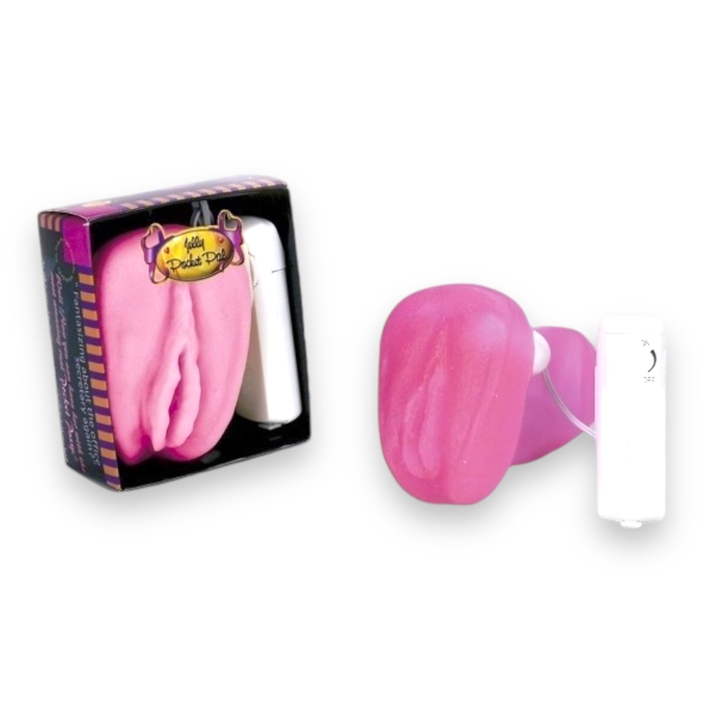 Trendy Deals - TD15047 - Vagina Jelly Pink Vibrating Masturbator Pal