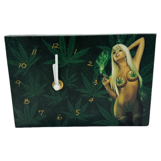 Kinky Pleasure - ZW002 - Unique Marihuana and Naked Woman Themed Clock