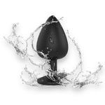 Power Escorts - BR136 -  Sillicone Anal Plug - Diamond King Black - 3-Pack - 7 Colours