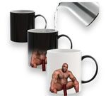 Kinky Pleasure - T026 - Ceramic Heat Change Mug, Bold Black Design - 9.5x8 cm
