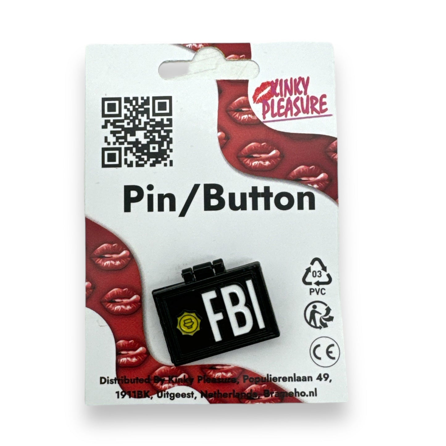 Kinky Pleasure - T001 - Sexy Badge FBI - Pin/Button - Add a Playful Touch to Your Outfit