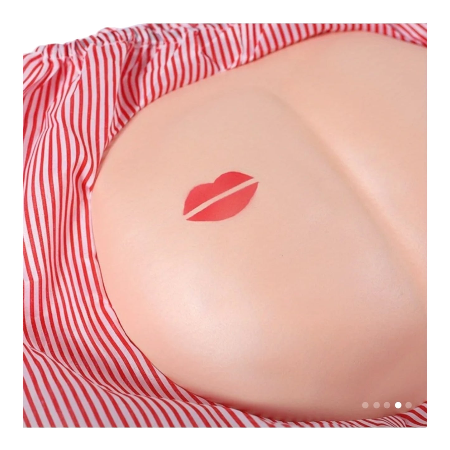 Kinky Pleasure - T229 - Fake Booty Shorts – Hilarious Gag Gift with 3D Butt & Kiss Print