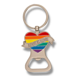 Kinky Pleasure - KPK046 - Keychain - Pride Opener Heart Love Is Love