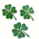 Kinky Pleasure - KPB069 - Badge / Pin - Shamrock Lucky Flower Green Medium