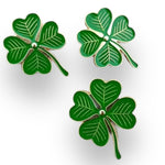 Kinky Pleasure - KPB069 - Badge / Pin - Shamrock Lucky Flower Green Medium