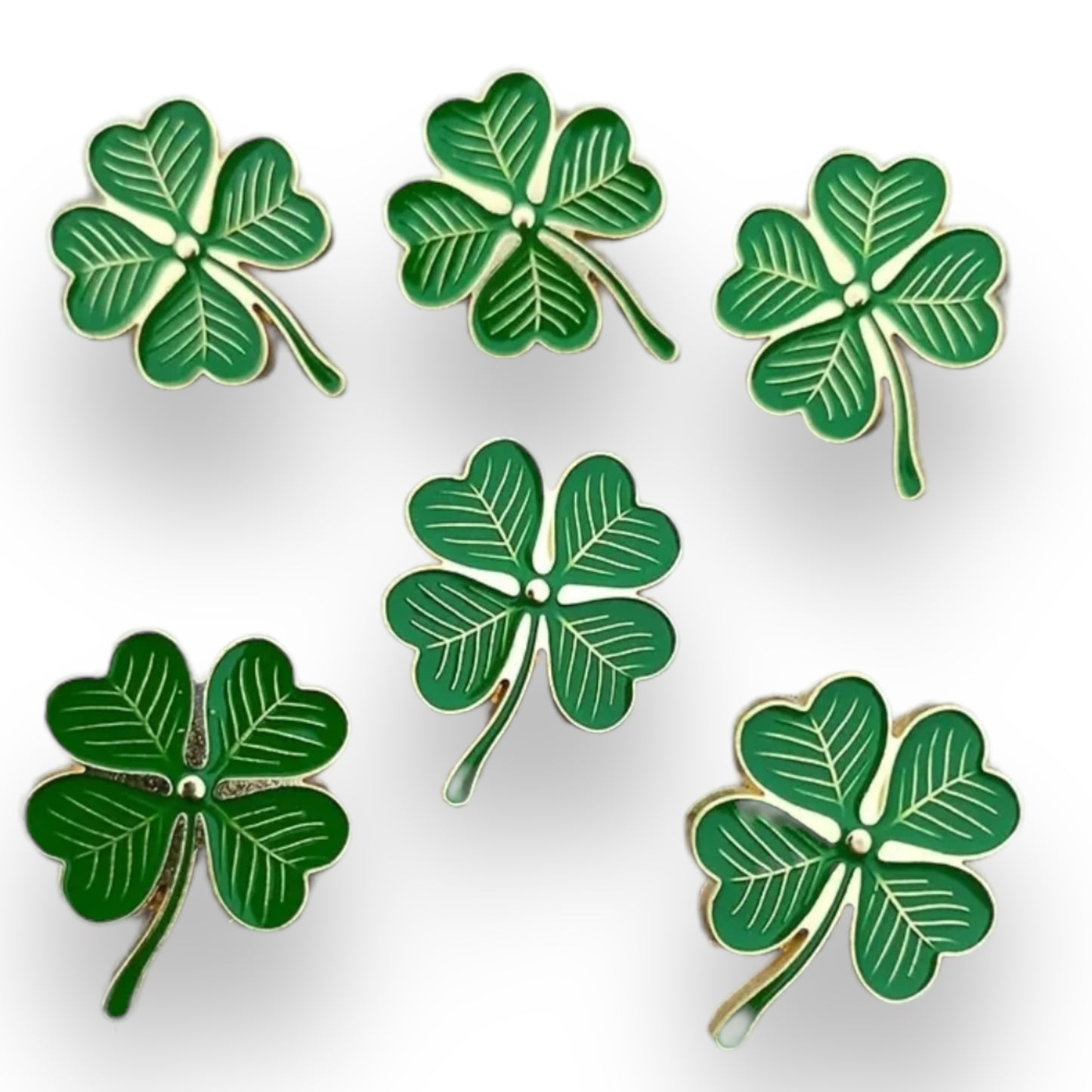 Kinky Pleasure - KPB069 - Badge / Pin - Shamrock Lucky Flower Green Medium