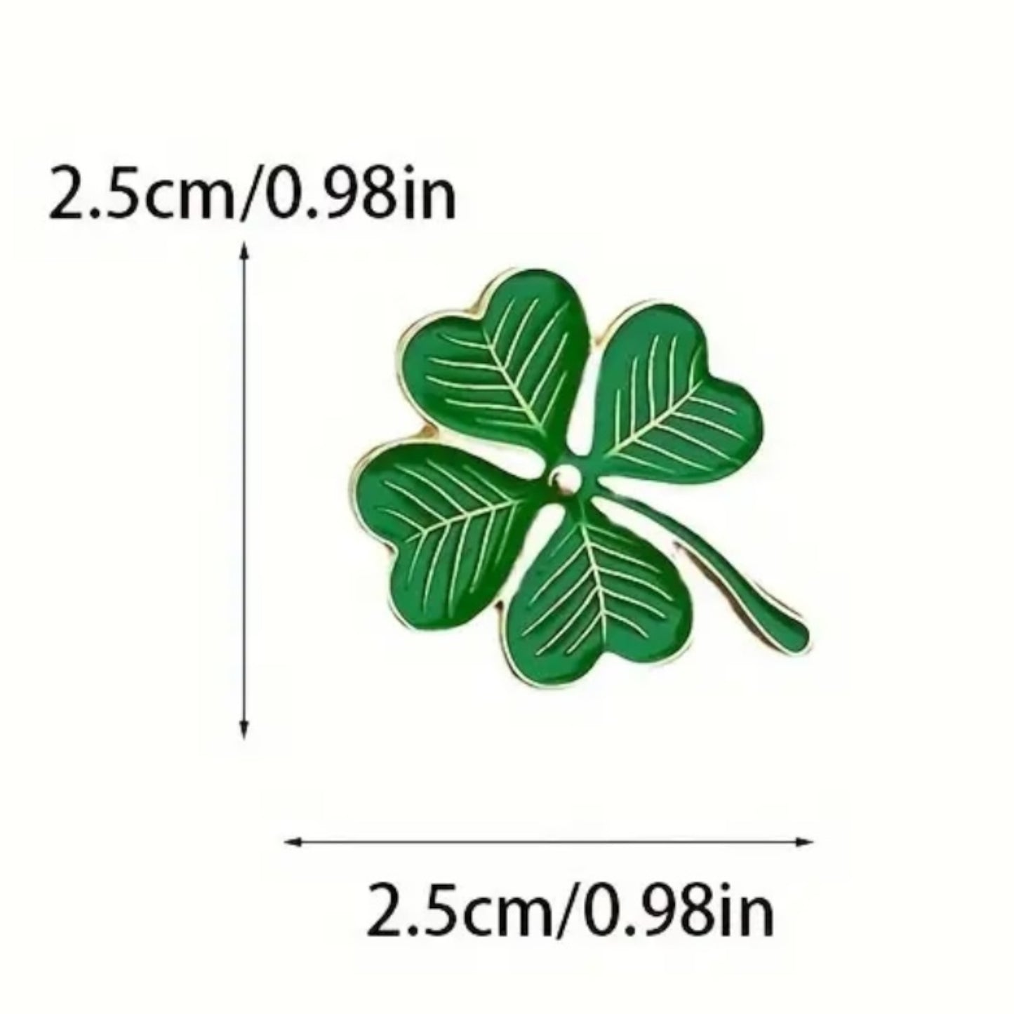 Kinky Pleasure - KPB069 - Badge / Pin - Shamrock Lucky Flower Green Medium
