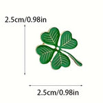 Kinky Pleasure - KPB069 - Badge / Pin - Shamrock Lucky Flower Green Medium