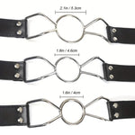 Kinky Pleasure - T078 - BDSM - Ball Gags - Metal Ring Mouth Gag - 3 Sizes