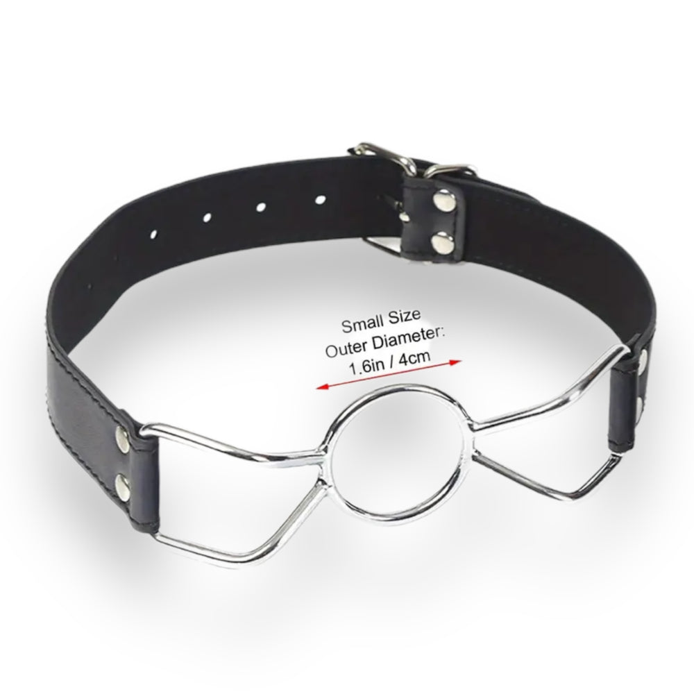 Kinky Pleasure - T078 - BDSM - Ball Gags - Metal Ring Mouth Gag - 3 Sizes