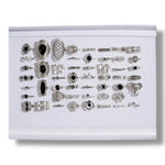 Kinky Pleasure - T172 - Ring Set Exclusive In Luxury Gift Box – 30-Piece Boho Silver & Black Collection