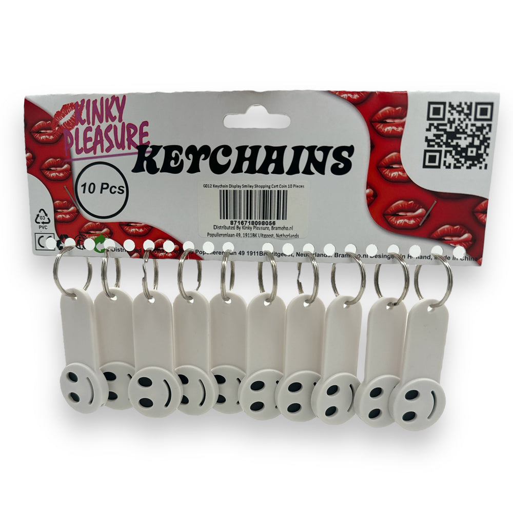 Kinky Pleasure - G013 - Keychain Smiley face Shopping Cart Coin