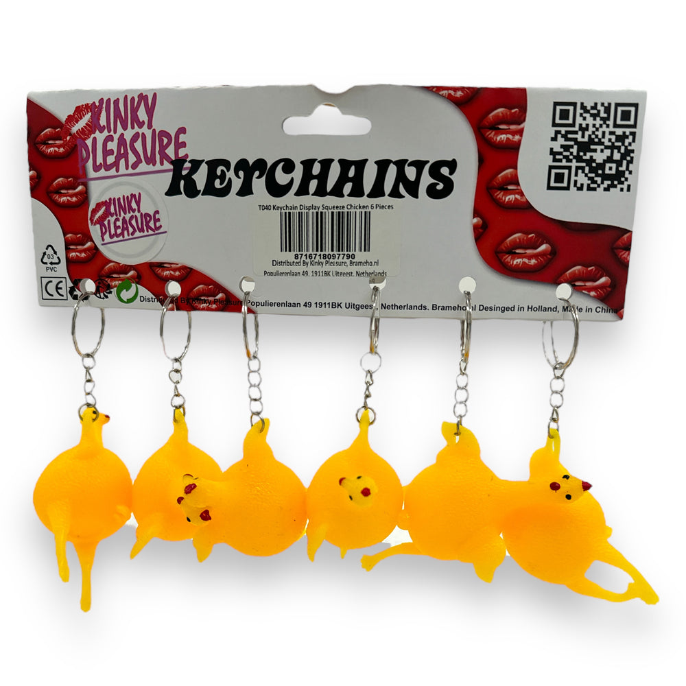 Kinky Pleasure - T040 - Keychain Squeeze Chicken - Yellow