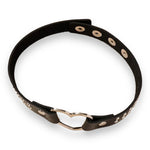 Kinky Pleasure - T082 - Choker With Heart Deluxe With Round Dods