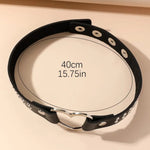 Kinky Pleasure - T082 - Choker With Heart Deluxe With Round Dods
