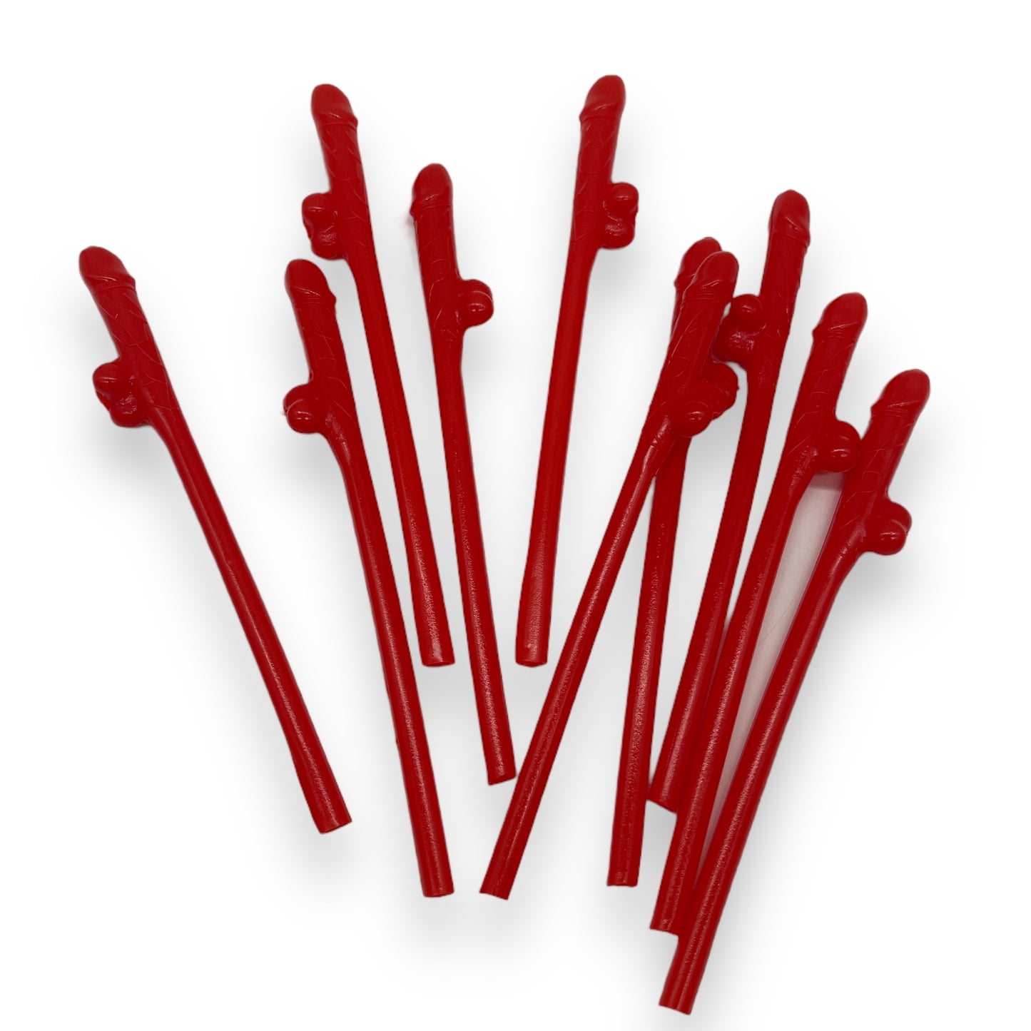 Kinky Pleasure - KP007 - Penis Straws 10pcs - 7 Colours - 1 Piece