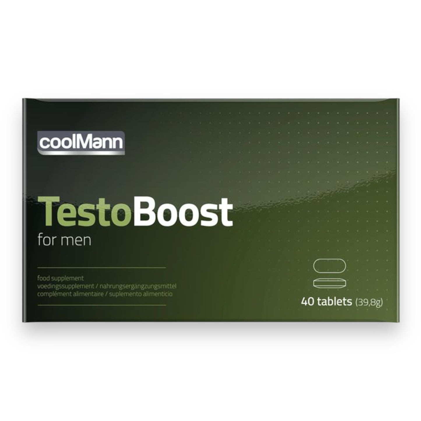 CoolMann - Testo Boost For Men - 40 Tabs - For Better Erection - 1 Piece