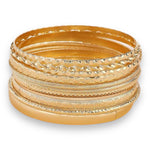 Kinky Pleasure - S020 - Exclusive 10-Piece Silver & Gold Bracelet Set for Women - 2 Colours