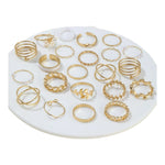 Kinky Pleasure - S025 - Ring Collection Set Gold Or Silver - 22 Pieces